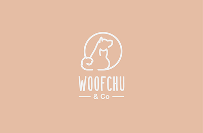 Woofchu Logo Outline Variation brand brand identity branding and identity branding design company logo design logo logodesign monogram playful playful logo