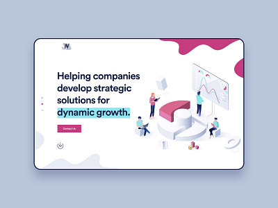 Digital Agency Header Design agency branding business character colorful corporate creative digital header illustration monimal startup typogaphy ui ux webdesign website