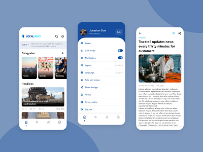 Local news app design android app design app design app ui branding gradient design ios app design logo ui ui design uidesign uxui