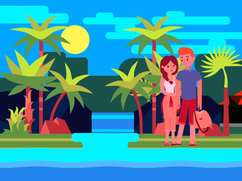 Family tropics 2danimation comission design illustration vector