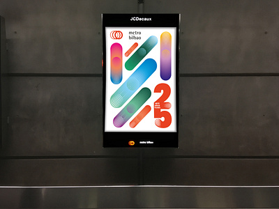 Metro Bilbao 25th Anniversary Graphic Image anniversary bilbao branding logo metro subway