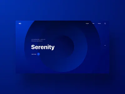 Geometry and gradients web - concept design blue circle geometry gradient headline home page landing page minimal typography web web app website