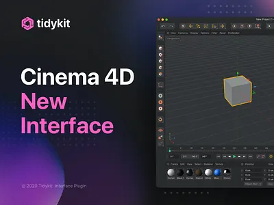 New Cinema 4D Interface Plugin. Tidykit.net 3d 4d behance blender blender3d cinema 4d cinema4d interaction interface maxon maxonc4d software
