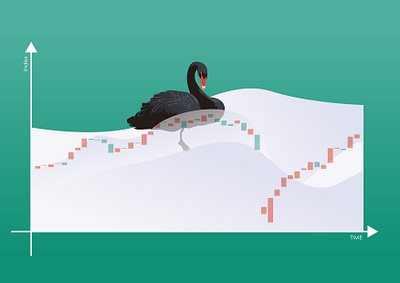 black swan events graphic illustration swan