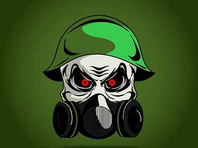 Evil skull..!! illustration cartoon