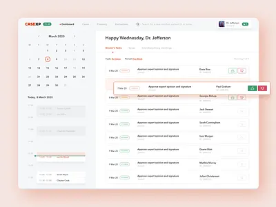 Doctor's Tasks admin application appointment appointments calendar calendar app dashboard doctor health medical medical app medicine patient schedule task task management task manager tasks user experience user experience ux