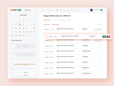 Doctor's Tasks admin application appointment appointments calendar calendar app dashboard doctor health medical medical app medicine patient schedule task task management task manager tasks user experience user experience ux