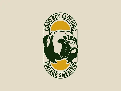 Good Boy brand branding design illustration logo typography vintage