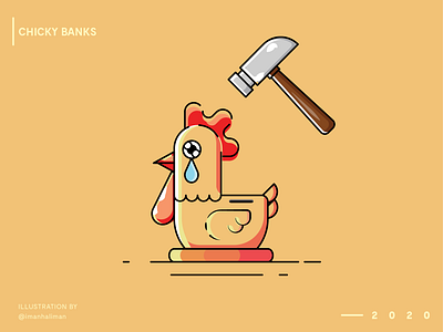 Chicky Banks art artwork bank cash chick chicken coin flat flatdesign graphic graphicdesign illustration illustrator minimalist money save simpledesign simpleillustration ui vector