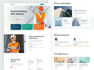 Contraction Website architechture art branding company concept dribbble best shot homepage illustration industrial landing page typeface typography ui uiux userinterface web web design webdevelopment website