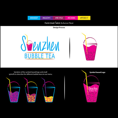 D8 Logo Challenge - Shenzhen Bubble Tea adobe illustrator branding graphic design icon logo logo design vector