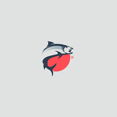 sunset fish branding design fish icon illustration logo logodesign logodesigns logofolio sunset vector