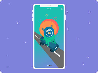 TOMMY ON BOARD illustration design illustration digital illustrations mobile ui onboarding ui ui ux