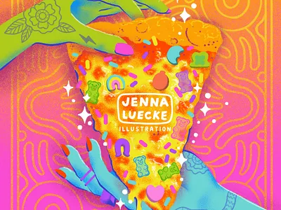 Candy Pizza advertising candy design digital illustration illustration pizza