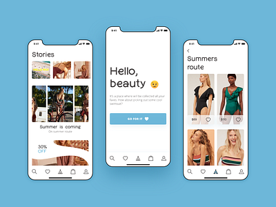 Hello, beauty ;) shop adobexd app design fashion mobile ui shop swimsuit xd