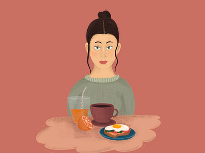 Sunday brunch breakfast portrait portrait illustration procreate sketch sketchidea