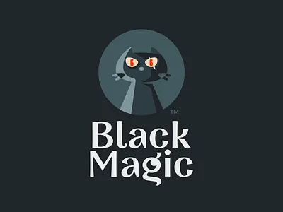Black Magic animal bad black blackmagic brandiing cat character dark design illustrations logo logotype mark mascot mean moon scar