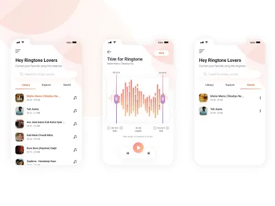 Ringtone Creator design designs ios app design mobile mobile app mobile app design ringtone ringtone creator app sketch sketchapp social social app ui vector