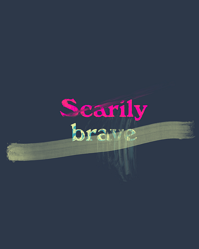 Scarily brave dreams growth growth mindset hope illustration lettering procreate solopreneur starting over typography