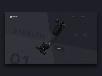 Boosted Stealth Concept boosted concept design minimalist ui web web design