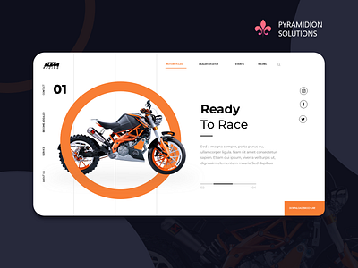 KTM Bike Landing Page Design adobexd appdesign bike branding designstudio ktmbike minimal uidesign uidesigner ux webdesign website website design