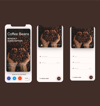 Coffee_beans app beans coffee concept design mobile mobile ui neomorphism trending ui ux