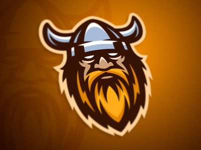 OLD VIKING athlete barbarian bearded branding design esport head helmet logo mascot old red redhead scandinavian sport team vector viking warrior wild