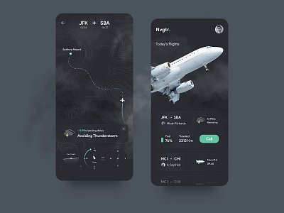 Pilot Navigation Flight Concept airplane compass destination direction distance flight flights fuel landing map meter modern navigation neumorphism pilot rocket scifi speed takeoff weather