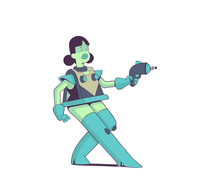 Space Mädchen character design comics illustration