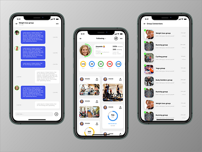 Hustle Fitness App - Flexibility of communication app chatting communication dribbble fitness app groups ios sketch social app ui design ux design visual design workout