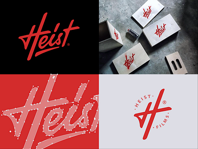 Branding for Heist Films brand brand design brand identity branding cinema film graphic design lettering logo logo mark logo type typography word mark