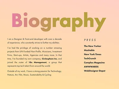 New website online animation typography website website design