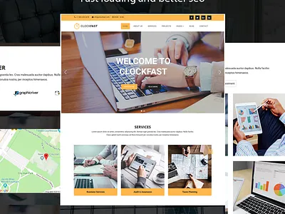 ClockFast - Multipurpose Responsive Joomla Template agency blog bootstrap business corporate creative joomla theme multipurpose portfolio responsive