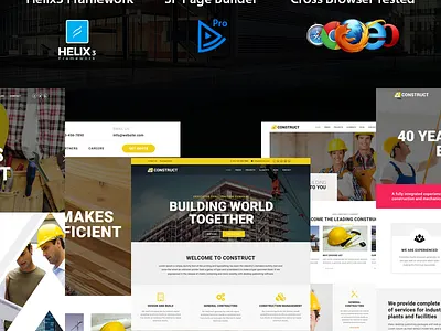 Construct - Construction, Building Joomla Template bootstrap business construction constructor corporate creative drag and drop helix joomla theme multipurpose page builder portfolio responsive sp page builder