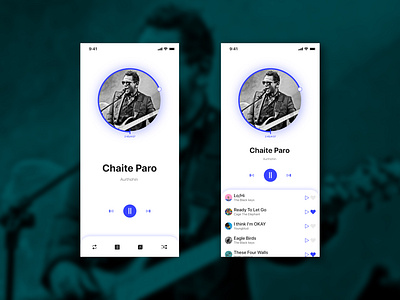 Music Player [Clean Ui design] app blue challenge clean daily design metal and rock music music player musician player song tune ui white