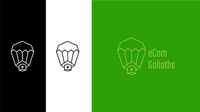 eCom Goliaths flat green logo minimalist modern package parachute video