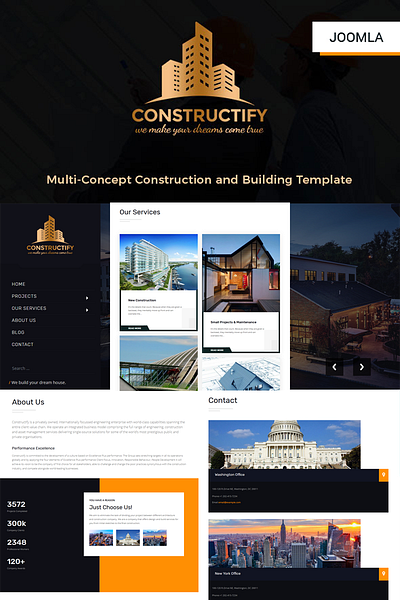 Constructify- Construction and Building Joomla Template agency blog bootstrap business construction constructor corporate creative drag and drop helix helix ultimate joomla theme multipurpose portfolio portfolio site responsive