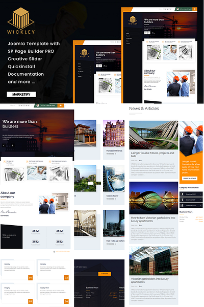 Wickley - Construction, Industry and Factory Joomla Template agency blog bootstrap build builder builders building buildings business construction construction logo corporate creative joomla theme multipurpose portfolio responsive