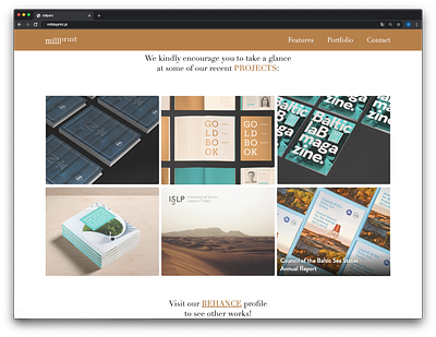 Web site for mill do print service design layout ui uiux web design web design and development