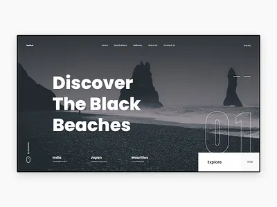 Black Beach - Creative Landing Page Template application development creative design designer homepage landing landingpage template ui ui kit web web development company website design