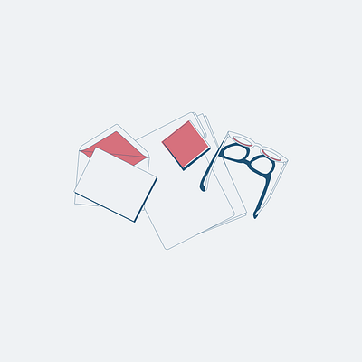 Glasses Illustration art design glasses illustration letter lines linework notes simplistic