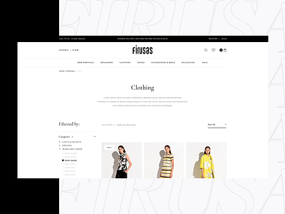 Firusas catalog animation blvk concept design e store ecommerce typography ui ux white