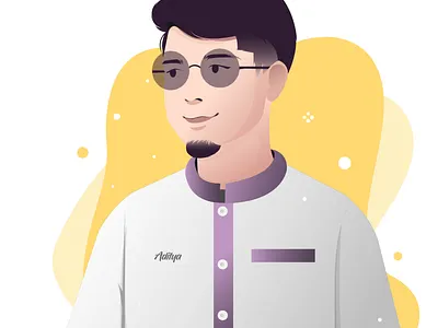 Flat Art Character me In Minimalist design flat flat art illustrator vector