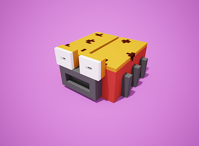 voxel art-Beetle cute model voxel voxel art voxelart