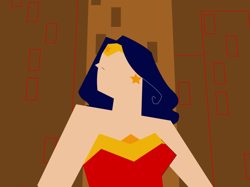 Wonder Woman 2d animation adobe after effects aftereffects frame by frame frame by frame animation illustration infinite loop looping super hero superheroes vector wonder woman