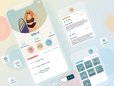 Tripadvisor user profile redesign app interface icons set interface timeline travel app tripadvisor user profile
