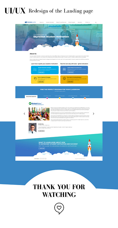 Landing page redesign adobe illustrator adobe photoshop creative landing page research student landing student website ui ux wireframe