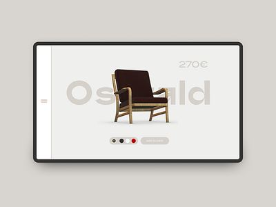 Product page animation beige brown concept design prodct page ui white