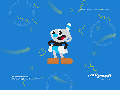 mugman flat design art concept cuphead design flatdesign illustration minimalism minimalistic mugman vector