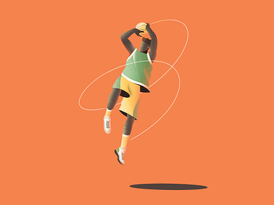 Fadeaway basketball fadeaway illustration player shoot sports